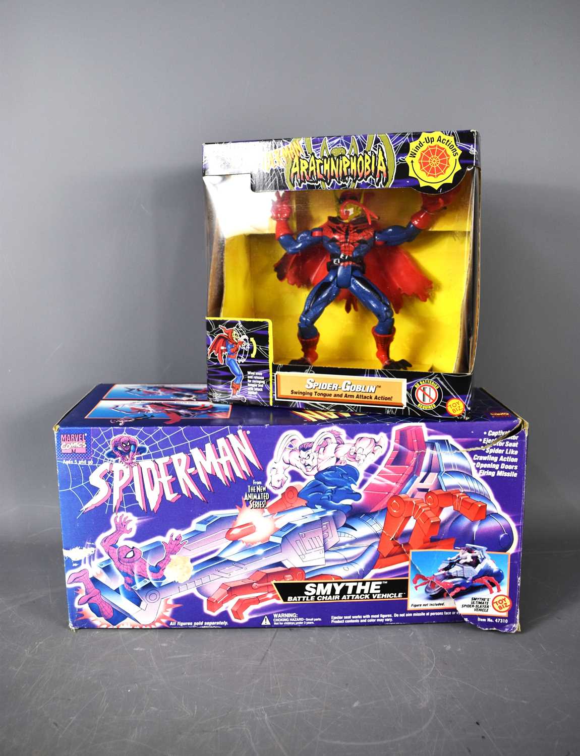 Lot 592 - A vintage Toy-Biz "Spider-Man" Smythe attack...