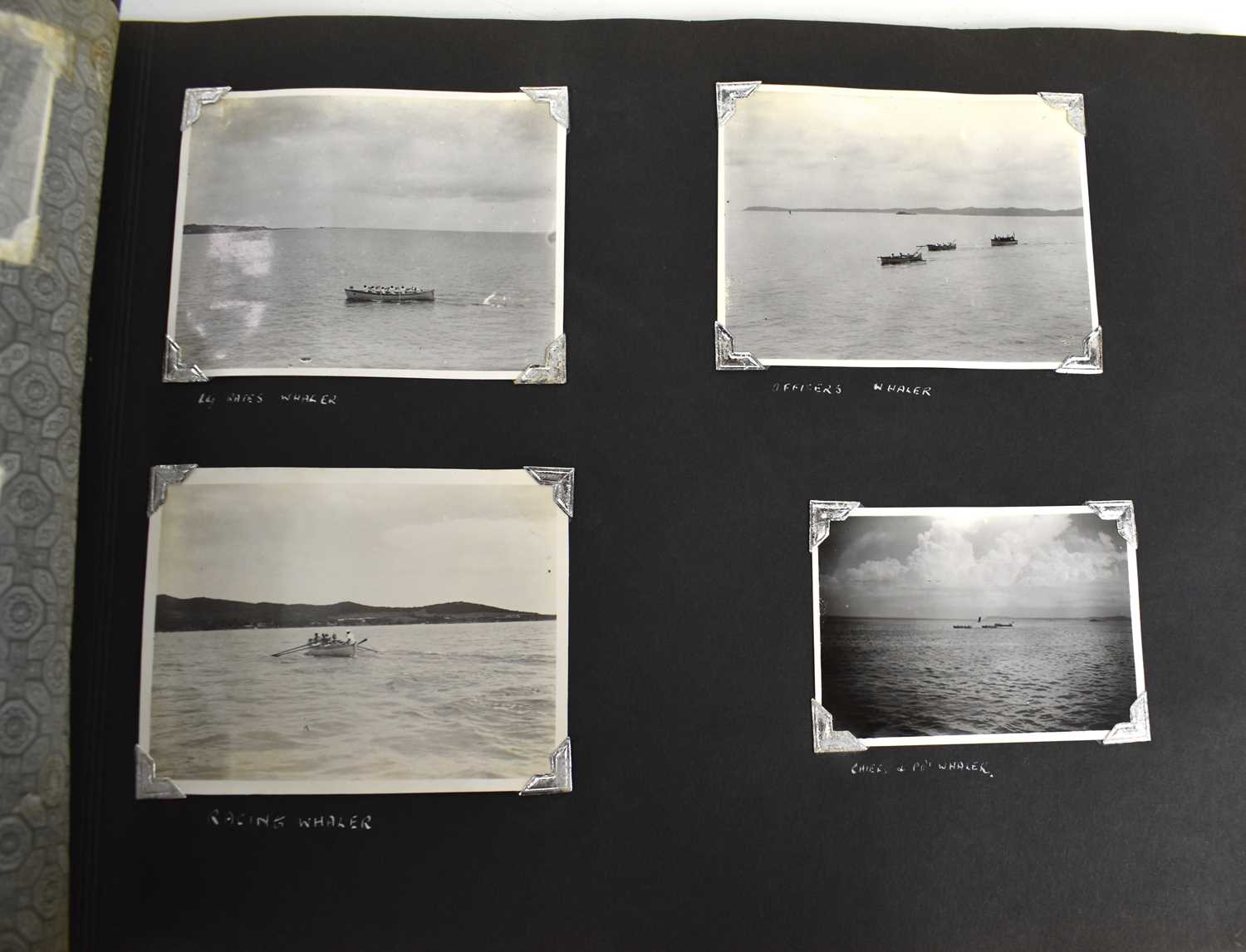 Lot 31 - A photograph album of naval photographs taken...