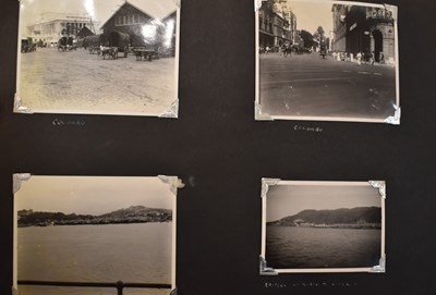 Lot 31 - A photograph album of naval photographs taken...