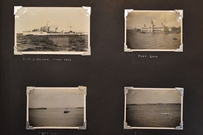 Lot 31 - A photograph album of naval photographs taken...