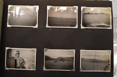 Lot 31 - A photograph album of naval photographs taken...