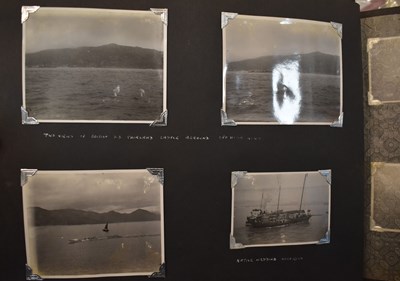 Lot 31 - A photograph album of naval photographs taken...