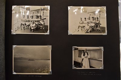 Lot 31 - A photograph album of naval photographs taken...