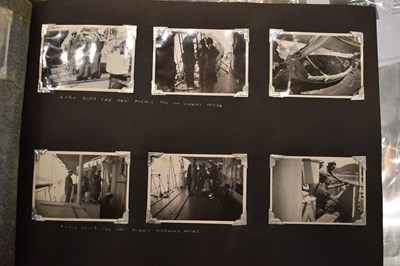 Lot 31 - A photograph album of naval photographs taken...