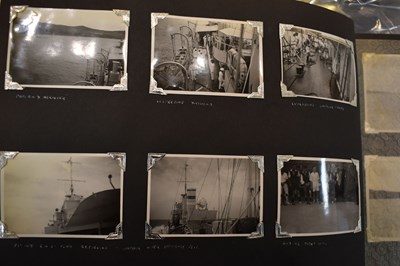 Lot 31 - A photograph album of naval photographs taken...