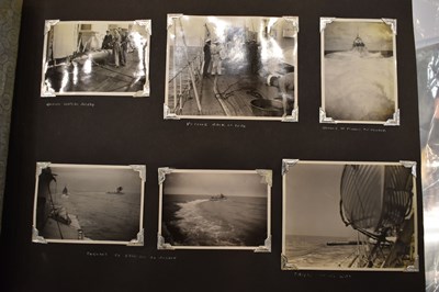 Lot 31 - A photograph album of naval photographs taken...