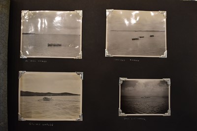 Lot 31 - A photograph album of naval photographs taken...
