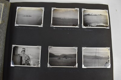 Lot 31 - A photograph album of naval photographs taken...