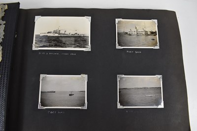Lot 31 - A photograph album of naval photographs taken...