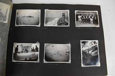 Lot 31 - A photograph album of naval photographs taken...