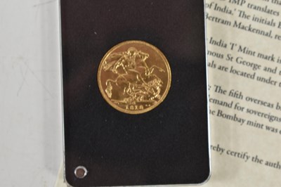 Lot 20 - A King George V 22ct gold sovereign, India...