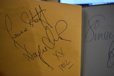 Lot 56 - Three autograph books containing the...