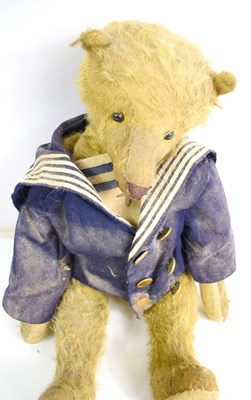 Lot 11 - A Vintage teddy bear, dressed in Naval style...