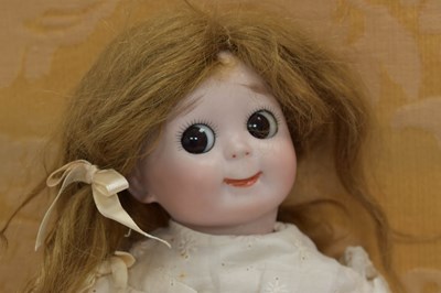 Lot 38 - A Kestner Kewpie bisque head doll, marked JDK...