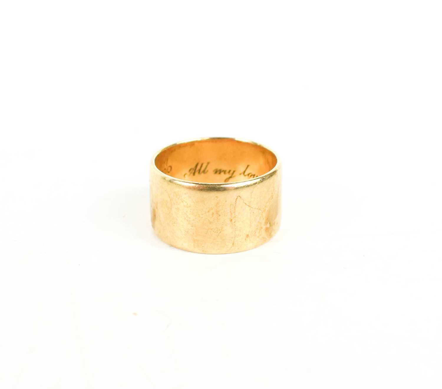 Lot 52 - A 9ct gold wedding band, size K/L, 5.5g.