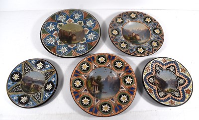 Lot 420 - A group of five 19th century Swiss Thoune hand...