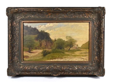 Lot 384 - Alfred Metzener, (German, 1833-1905); oil on...
