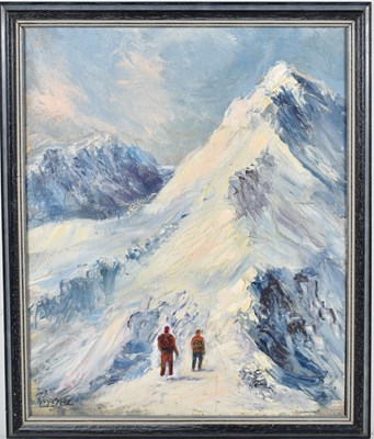 Lot 132 - A 20th century oil on board painting depicting...