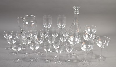 Lot 336 - A group of Czech Bohemian crystal glasses to...
