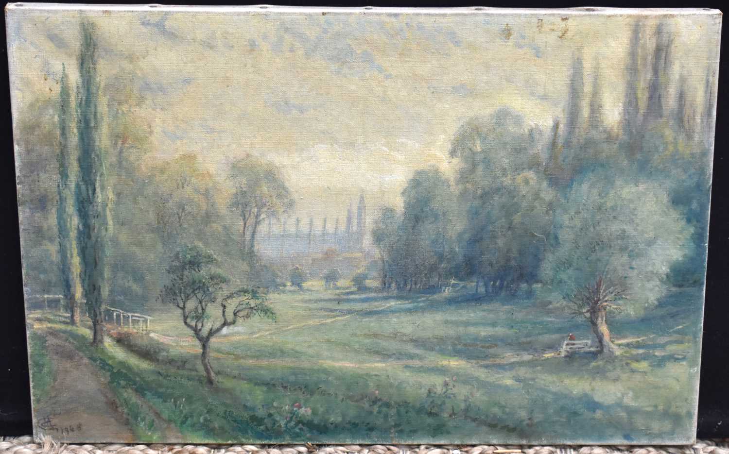 Lot 237 - A 20th century oil on canvas depicting a...