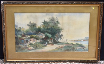 Lot 238 - An Edwardian watercolour painting depicting a...