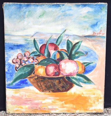 Lot 233 - A 20th century oil on canvas, still life of...