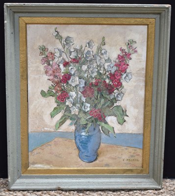 Lot 291 - Carl Felkel (1896-1978); Still life of flowers...