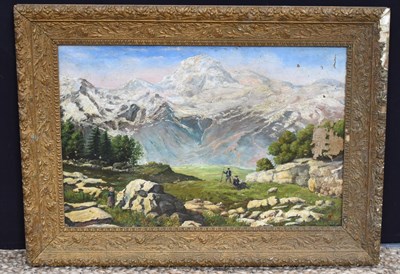 Lot 123 - A. Toulouse, (19th/20th century): figures in...