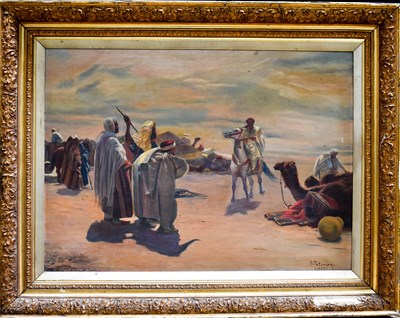 Lot 387 - J. Paterson (20th Century): meeting in the...