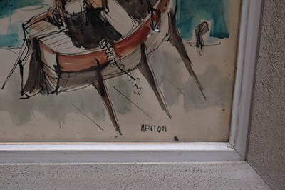 Lot 2 - Robert Lepine (1929-2017): Menton harbour...