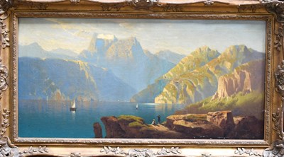 Lot 1 - J. William (19th Century): mountainous alpine...