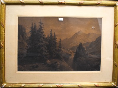Lot 316 - C. Pensee (19th Century): highland landscape...