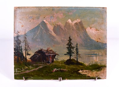 Lot 25 - An early 20th Century oil on board depicting...