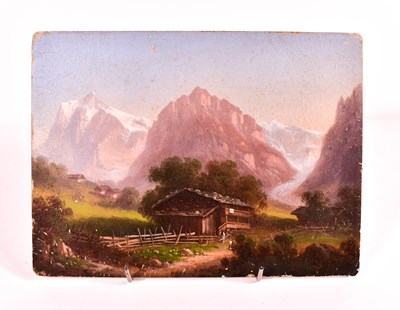 Lot 98 - An early 20th Century oil on board depicting a...