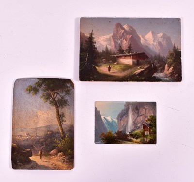 Lot 38 - Three late 19th/early 20th Century miniature...