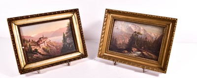 Lot 207 - Two late 19th century oil on boards, depicting...