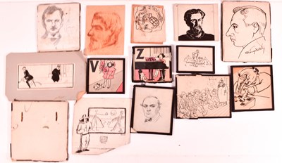 Lot 151 - A selection of sketches and prints, mostly...