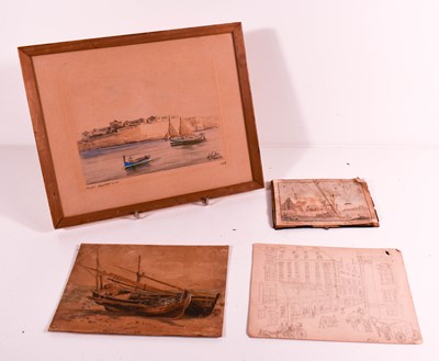 Lot 104 - A group of 19th century pictures to include E....