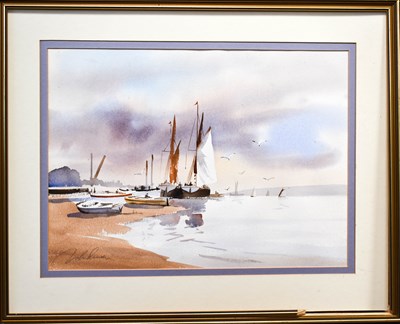 Lot 152 - John King (20th century): Estuary at Low Tide,...