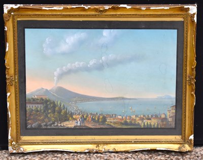 Lot 213 - A 19th century mixed media painting depicting...