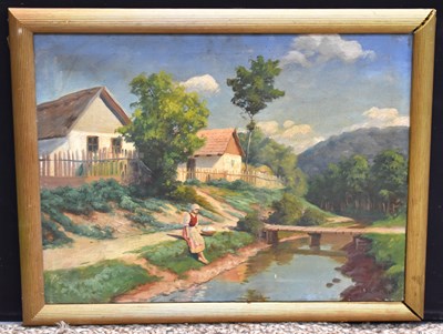 Lot 346 - Tibor Szontagh (Hungarian, 1873-1930); Rural...