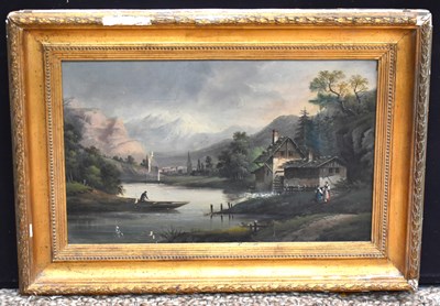 Lot 148 - A 19th century European landscape scene,...