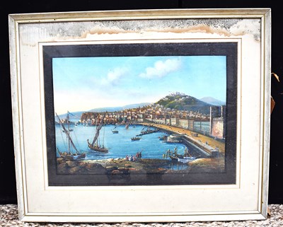 Lot 218 - Neapolitan School, 19th century, coastal view...