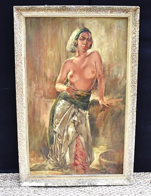 Lot 350 - Hasim (Indonesian 1921 - 1982); Portrait of a...