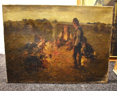 Lot 216 - An early 20th century oil on canvas depicting...