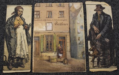 Lot 192 - A 19th Century watercolour of Hans Sach's...