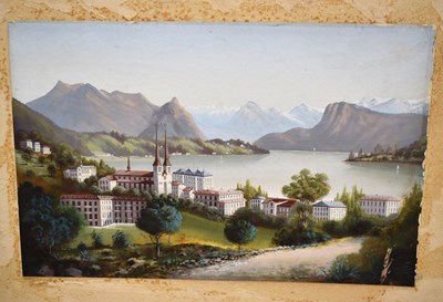 Lot 59 - A late 19th/early 20th Century landscape scene...