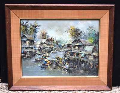 Lot 55 - A 20th Century impressionist style oil impasto...