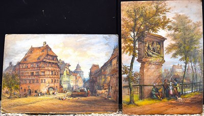 Lot 337 - Continental School, (19th century); Two mixed...