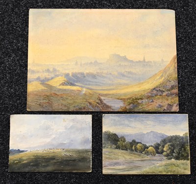 Lot 46 - Two late 19th Century watercolour on board...